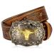 BISON DENIM мужской we Stan двойной en Boss кожаный ремень Gold kau Boy длинный звуковой сигнал bru образец цветочный печать пряжка ремень,