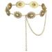 Giantree Western Chain Belt for Women, Silver Concho Link Chain Western Cow