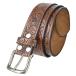 Belts.com мужской . вдавлено .en Boss кожа запад часть ремень 1 1/2" широкий 32 коричневый 