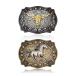 Fibbadet 2Pcs Belt Buckles Men Western Cowboy Longhorn Bull Belt Buckle Val