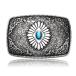 BBOTEN Western Cowboy Belt Buckle, Indian Elements Vintage Turquoise Large