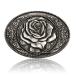 KOORASY Antique Rose Flower Belt Buckle for Women Men Western Vintage Flora