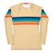 Womens UPF 50 Vintage 70s Stripe Rash Guard, Sunrise Stripes, Swim Shirt UV