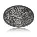 BBOTEN Antique Engraved Flower Belt Buckle, Western Cowboy Belt Buckle, Ova