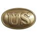 TD ZW Civil War Us Union Army латунь ремень пряжка 