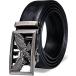 Barry.Wang мужской храповик ремень натуральная кожа ремень автоматика пряжка сплав имеется мужской подарок комплект, черный Eagle, 43.3'' Long(W