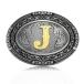 BBOTEN Western Initial Letters ABCDEFG to XYZ Belt Buckle for Men Women, Go