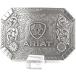 ARIAT цветочный прямоугольный серебряный - Acc пряжка, серебряный, One Size