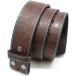 BC Belts кожаный ремень ремешок зеленовато-голубой стежок . тиснение we Stan прокрутить Work ширина 1.5 дюймовый зажим имеется, Brown -te