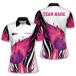 LASFOUR Personalized 3D Flame Bowling Shirts for Women, Custom Bowling Shir