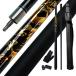 [ параллель импортные товары ]Dragon Pattern Pool Cue - 12.5mm Green Multi-Layer Tip, 1/2 Split Bi