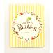  юг .NANPAO Mini поздравительная открытка Happy Birtyday цветок . маленькая птица 