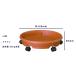  Yamato пластик горшок тарелка литейщик plate 34 type φ340×H80 Brown глубина 340mm высота 80mm