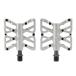 KCNC KPED12 MTB Extrusion and CNC Platform Pedals, Silver, SK2550, KPED12-001S