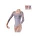 ( Pro Dance ) ProDance цветочный принт длинный рукав модный балет Leotard женский PLL012BA (M(160),b