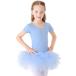  детский балет Leotard chuchu юбка имеется Leotard Kids хлопок Dance юбка короткий . рукав балет 