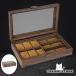  Vintage часы box из дерева экспозиция кейс бур nai The - стекло ювелирные изделия место хранения 6 слот 