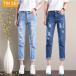  Denim брюки Denim женский конический Denim повреждение 9 минут длина весна лето осень 