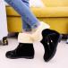  snow boots lady's zipper black protection against cold shoes winter shoes reverse side nappy winter boots super light weight protection against cold boots . slide short boots casual snow shoes cotton shoes commuting going to school durability snow correspondence 