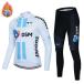  обратная сторона ворсистый велосипедное джерси верх и низ в комплекте длинный рукав мужской зимний велоодежда студент велосипедное джерси велоспорт одежда спорт одежда высота ... пот защищающий от холода вентиляция 
