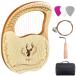 19 string laia- harp wooden . koto stringed instruments metal string heart .. compact mahogany solid wood stringed instruments tuning beginner music love . house therefore. ki portable smo-