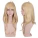 [55cm] medium Gold длинный web парик половина twin костюмированная игра полный парик передний . организовать свободно . данго katsula менять оборудование маскарадный костюм простой простой аниме 