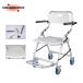  folding bathing for wheelchair nursing shower chair blur one ki attaching U type seat light weight bath chair with casters .. sause bath chair light weight slip prevention waterproof toilet staying home height 