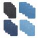  Denim patch 4 цвет 16 листов Denim джинсы джинсы patch DIY Denim ткань одежда. ремонт .11x7.6cm голубой темный blue black 