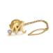 K18 Pt initial M галстук булавка бриллиант 0.07ct 18 золотой Gold мужской 22140
