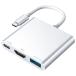  высокий диск 3in1 USB Type-C ступица серебряный HD-3IN1HBSV 1 шт 