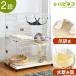  cat cage 2 step large cage .. cat cage pet cage caster simple stylish . mileage prevention 2 pcs 