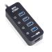 iFormosa USB 3.0 соответствует USB ступица автобус энергия .2.1A зарядка возможно 4 порт iPhone/iPad зарядка возможна черный USB3.0 IF-U3HUB-4P