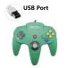 iFormosa N64 Windows Mac OS персональный компьютер для игра контроллер зеленый IF-N64USB-GR