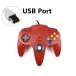 iFormosa N64 Windows Mac OS персональный компьютер для игра контроллер красный IF-N64USB-RD