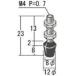  угол рисовое поле резина есть болт M4X13 Osaka угол рисовое поле . индустрия ( АО ) (RBT-4S) (122-0535)