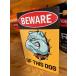 �u���L�Ŕ@���ɒ��� BEWARE OF DOG �y�b�g�������݋֎~ �x���@�Ҍ����Ӂ@20cm�~30cm �A�����J USA �֘A�摜5
