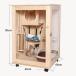  vi la natural wood high class pet cage cat. hotel cat. toilet .. cat cage display cabinet pet ..( Size : 60*60*90cm)