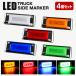 LED �}�[�J�[�����v 24V �g���b�N �T�C�h�}�[�J�[ �p�^ �t���b�g ���^ ���b�L �o�X�}�[�J�[ �ԍ��� �ԕ��� �H���� �ėp 4�Z�b�g FZ324-329-4SET