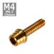  колпак болт M4×15mm P0.7 конус ракушка нержавеющая сталь Gold 1 шт TB0297