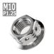  фланец гайка M10 P1.25 боковой отверстие нержавеющая сталь серебряный 1 шт TF0090