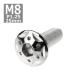  кнопка болт M8×25mm P1.25 Star отверстие head нержавеющая сталь серебряный 1 шт TR0424