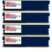 MemoryMasters 8GB (4 X 2GB) DDR2 DIMM (240 pin) 800MHZ PC2-6400 PC2-6300 Desktop RAM with Red Heatspreaderss for Extra Cooling CL 5-5-5-18