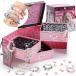 HOLYFUN Bracelet Making Kit with Jewelry Box, Jewelry Making Supplies Kit for Girls, Christmas Birthday Gifts for Age 6-12