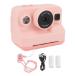 Digital Instant Print Camera with 12MP Video Camera and 2.4 Inch Screen, Printing Paper and 5 Game Modes (red Light)