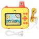 Xolsurg Kids Printing Camera Dual Lens HD Thermal Instant Print Camera for Children (Yellow)