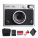 FUJIFILM INSTAX MINI EVO Hybrid Instant Camera (Black) Bundle with 32GB Memory Card + Camera Case + USB Card Reader, SD/microSD + Microfiber Cleaning