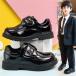  черный Loafer Kids формальная обувь мужчина формальный обувь обувь эмаль свадьба Junior плоская обувь туфли-лодочки текстильная застёжка прекращение .