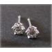  платина бриллиант 0.1ct серьги шесть книга@ коготь модель 