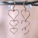 K18 розовое золото Heart серьги 