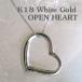 K18WG Open Heart подвеска 24mm верх только 